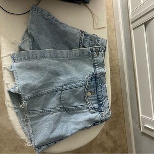 Zara Light Blue Denim Shorts